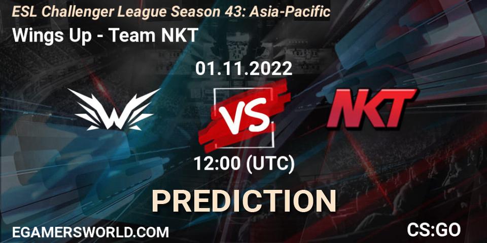Wings Up - Team NKT: ennuste. 01.11.2022 at 12:00, Counter-Strike (CS2), ESL Challenger League Season 43: Asia-Pacific