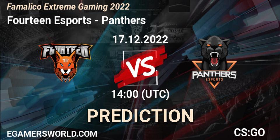 Fourteen Esports - Panthers: ennuste. 17.12.2022 at 14:00, Counter-Strike (CS2), Famalicão Extreme Gaming 2022