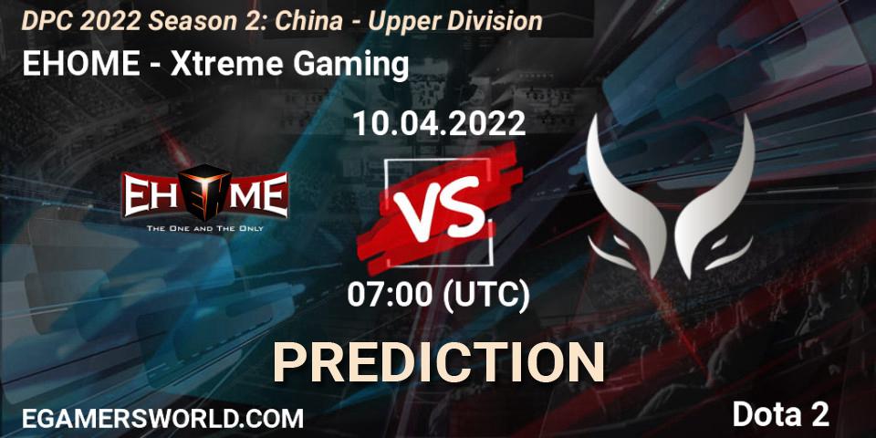 EHOME - Xtreme Gaming: ennuste. 13.04.2022 at 09:57, Dota 2, DPC 2021/2022 Tour 2 (Season 2): China Division I (Upper)