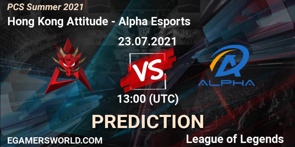 Hong Kong Attitude - Alpha Esports: ennuste. 23.07.21, LoL, PCS Summer 2021