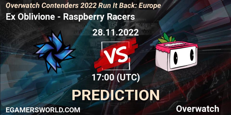 Ex Oblivione - Raspberry Racers: ennuste. 30.11.2022 at 17:00, Overwatch, Overwatch Contenders 2022 Run It Back: Europe