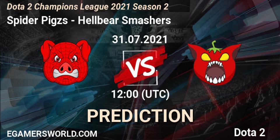 Spider Pigzs - Hellbear Smashers: ennuste. 31.07.2021 at 12:07, Dota 2, Dota 2 Champions League 2021 Season 2