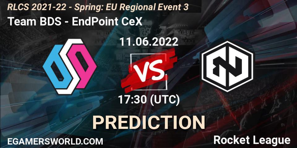 Team BDS - EndPoint CeX: ennuste. 11.06.2022 at 17:30, Rocket League, RLCS 2021-22 - Spring: EU Regional Event 3