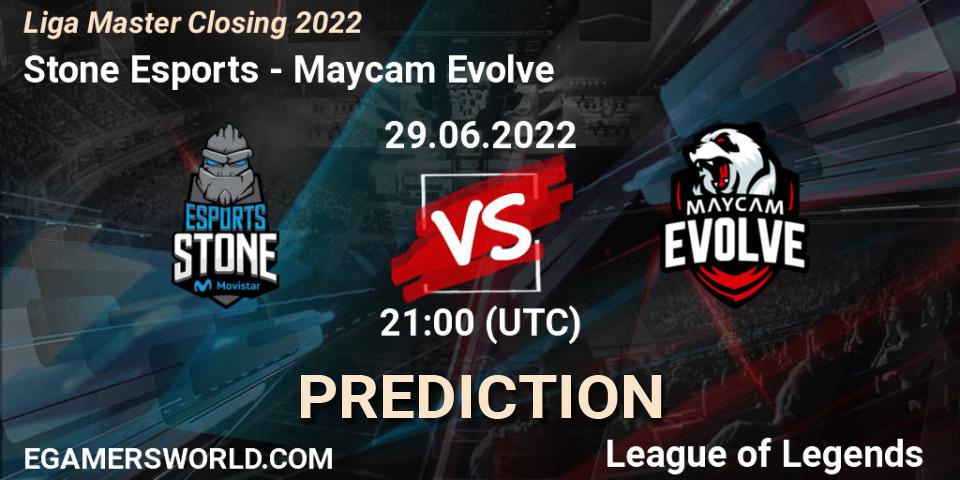 Stone Esports - Maycam Evolve: ennuste. 29.06.2022 at 21:00, LoL, Liga Master Closing 2022