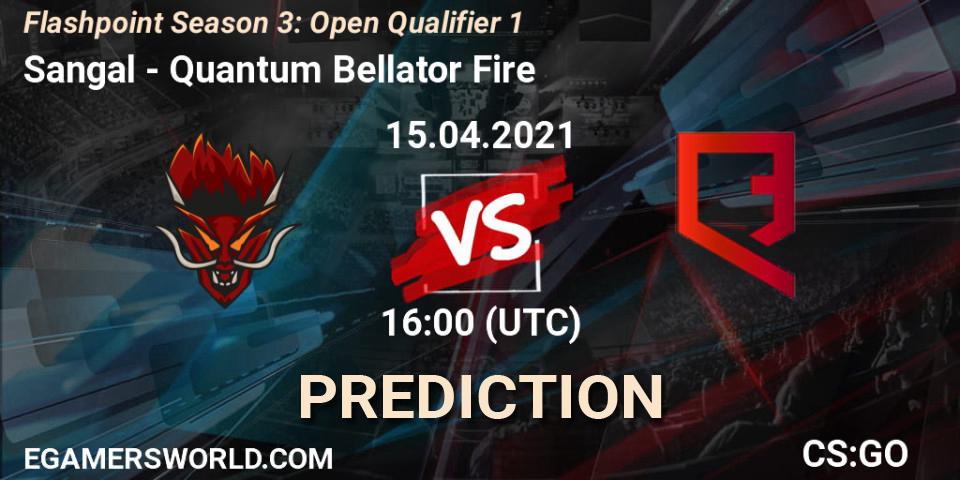 Sangal - Quantum Bellator Fire: ennuste. 15.04.21, CS2 (CS:GO), Flashpoint Season 3: Open Qualifier 1