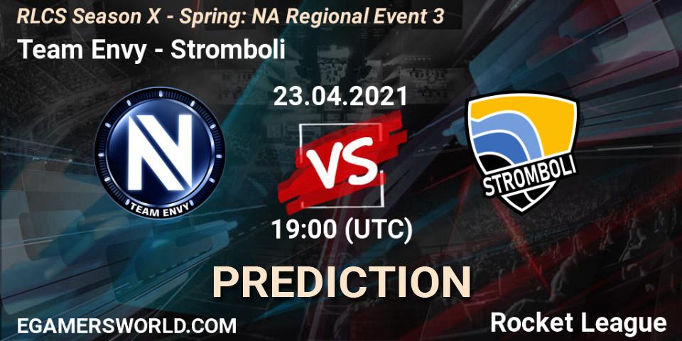 Team Envy - Stromboli: ennuste. 23.04.2021 at 19:20, Rocket League, RLCS Season X - Spring: NA Regional Event 3