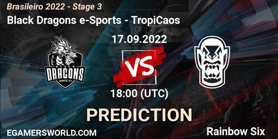 Black Dragons e-Sports - TropiCaos: ennuste. 17.09.2022 at 18:00, Rainbow Six, Brasileirão 2022 - Stage 3
