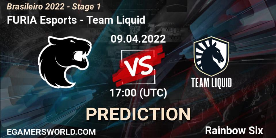 FURIA Esports - Team Liquid: ennuste. 09.04.2022 at 17:00, Rainbow Six, Brasileirão 2022 - Stage 1
