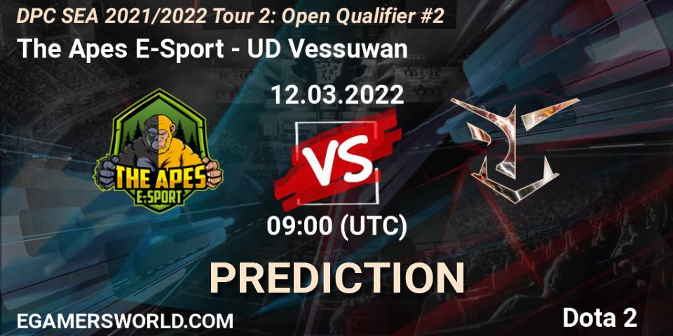 The Apes E-Sport - UD Vessuwan: ennuste. 12.03.2022 at 08:53, Dota 2, DPC SEA 2021/2022 Tour 2: Open Qualifier #2