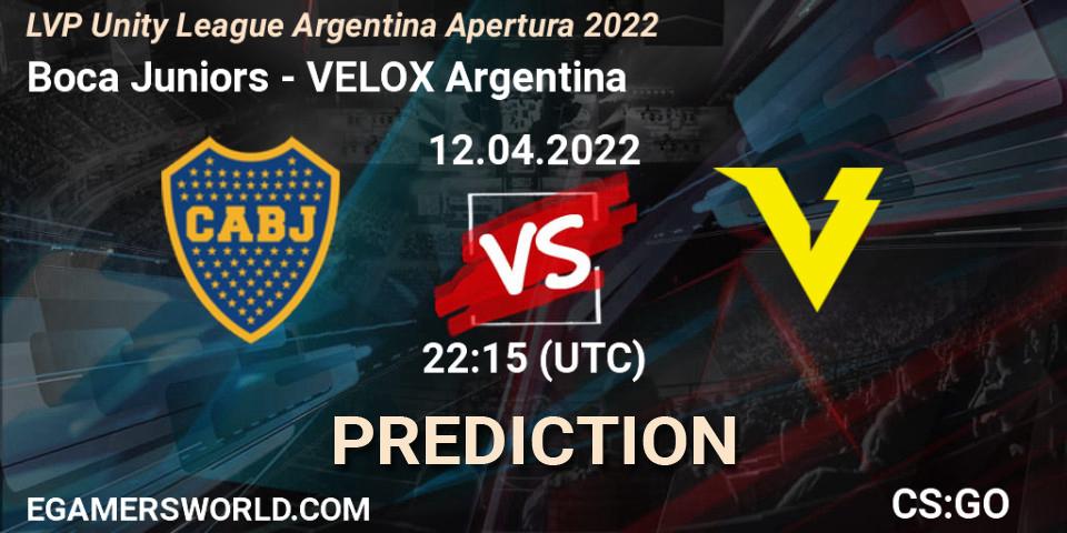 Boca Juniors - VELOX Argentina: ennuste. 12.04.2022 at 22:40, Counter-Strike (CS2), LVP Unity League Argentina Apertura 2022