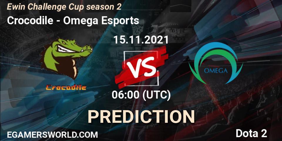 Crocodile - Omega Esports: ennuste. 15.11.2021 at 06:00, Dota 2, Ewin Challenge Cup season 2