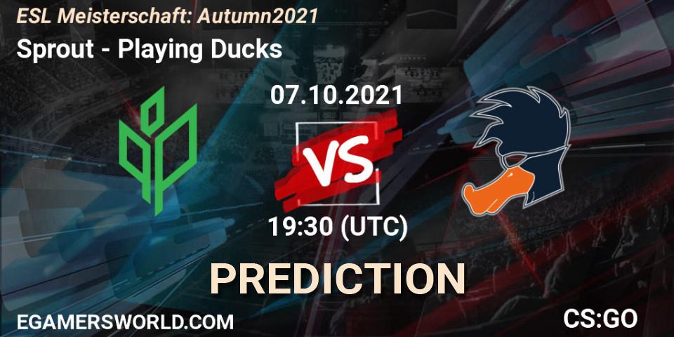 Sprout - Playing Ducks: ennuste. 07.10.2021 at 19:30, Counter-Strike (CS2), ESL Meisterschaft: Autumn 2021