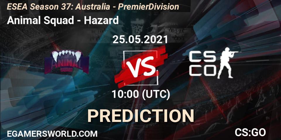 Animal Squad - Hazard: ennuste. 25.05.2021 at 10:00, Counter-Strike (CS2), ESEA Season 37: Australia - Premier Division