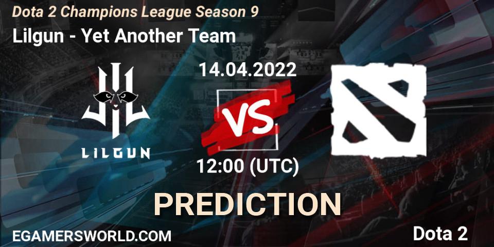 Lilgun - Yet Another Team: ennuste. 14.04.2022 at 12:00, Dota 2, Dota 2 Champions League Season 9
