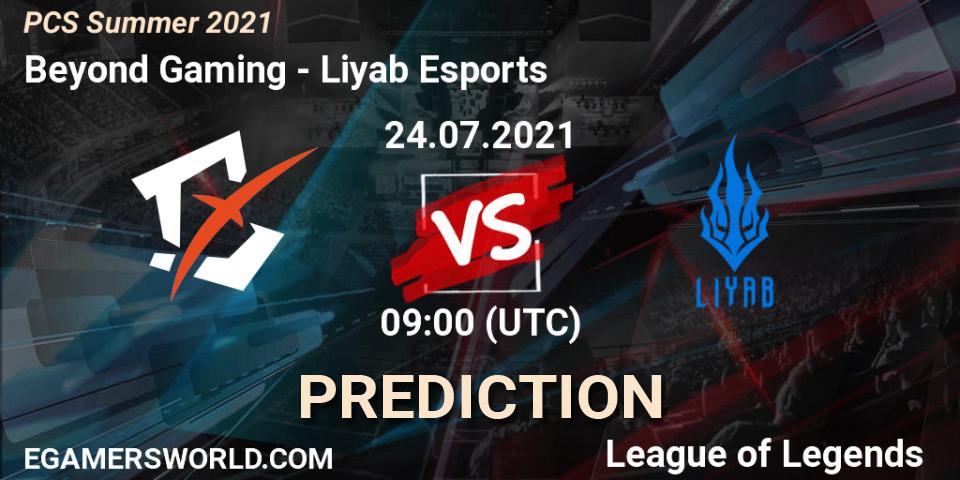 Beyond Gaming - Liyab Esports: ennuste. 24.07.2021 at 09:00, LoL, PCS Summer 2021