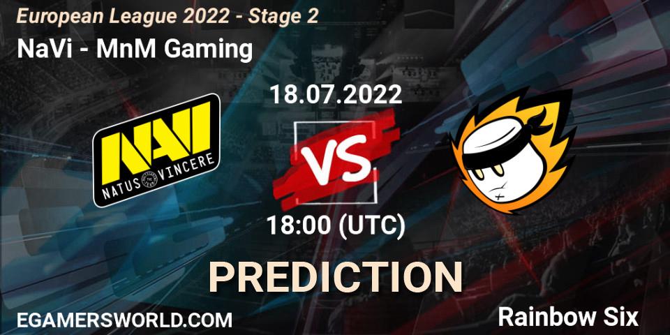 NaVi - MnM Gaming: ennuste. 18.07.2022 at 16:00, Rainbow Six, European League 2022 - Stage 2