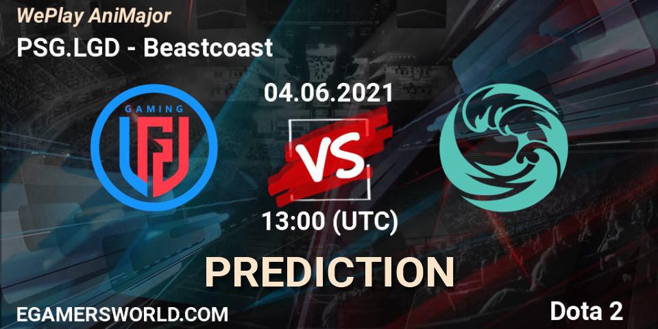 PSG.LGD - Beastcoast: ennuste. 04.06.2021 at 13:47, Dota 2, WePlay AniMajor 2021