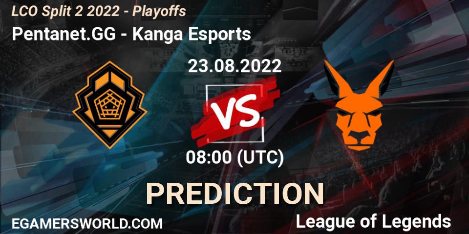 Pentanet.GG - Kanga Esports: ennuste. 23.08.2022 at 08:00, LoL, LCO Split 2 2022 - Playoffs