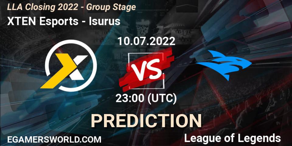 XTEN Esports - Isurus: ennuste. 10.07.22, LoL, LLA Closing 2022 - Group Stage