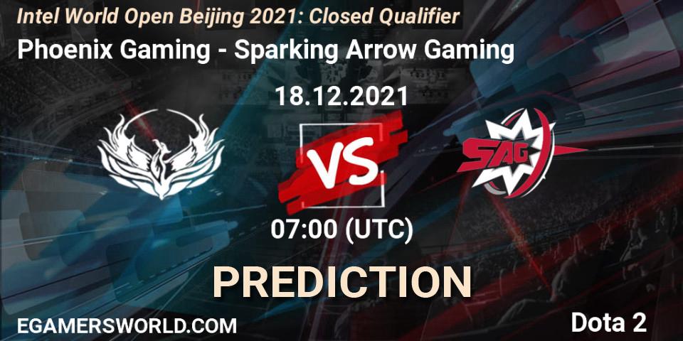 Phoenix Gaming - Sparking Arrow Gaming: ennuste. 18.12.2021 at 07:01, Dota 2, Intel World Open Beijing: Closed Qualifier