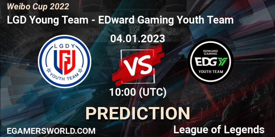 LGD Young Team - EDward Gaming Youth Team: ennuste. 04.01.2023 at 10:00, LoL, Weibo Cup 2022