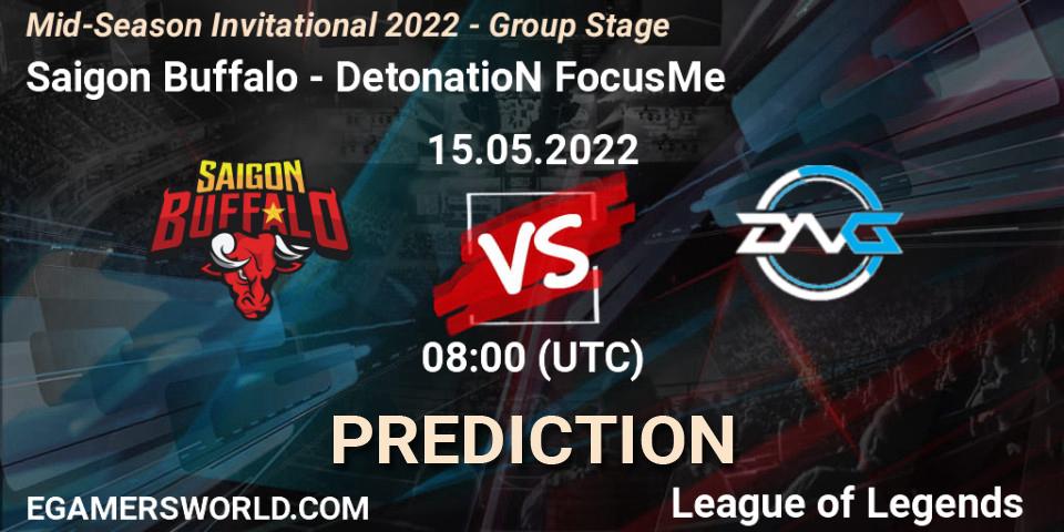 Saigon Buffalo - DetonatioN FocusMe: ennuste. 15.05.2022 at 08:00, LoL, Mid-Season Invitational 2022 - Group Stage