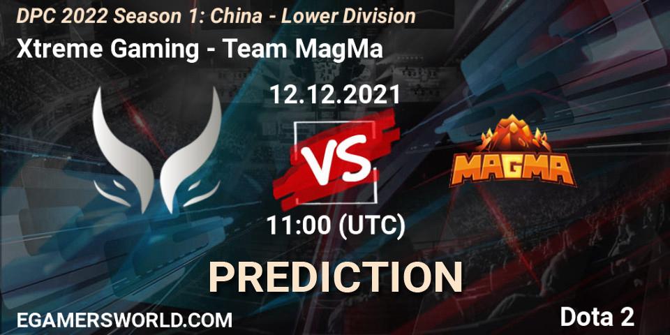 Xtreme Gaming - Team MagMa: ennuste. 12.12.2021 at 11:56, Dota 2, DPC 2022 Season 1: China - Lower Division