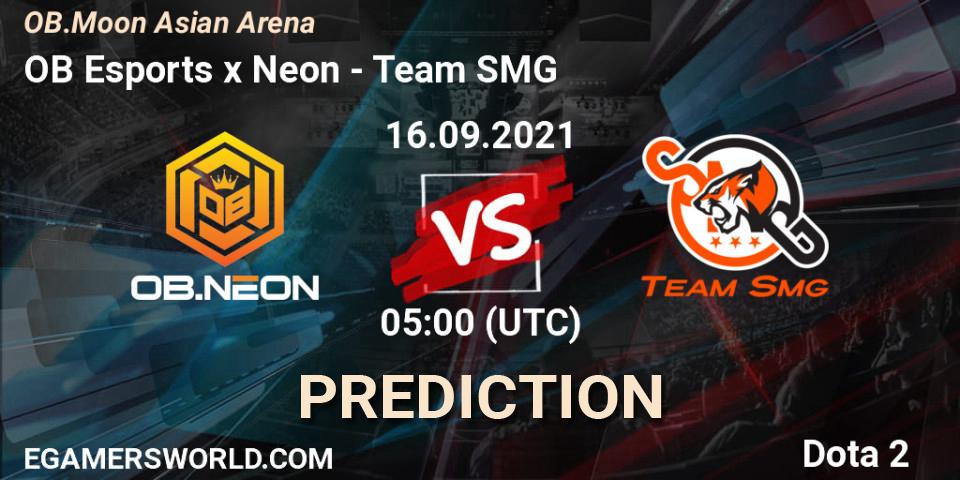 OB Esports x Neon - Team SMG: ennuste. 16.09.2021 at 05:06, Dota 2, OB.Moon Asian Arena