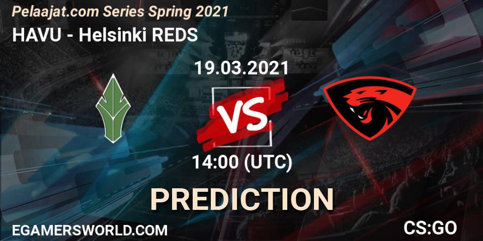 HAVU - Helsinki REDS: ennuste. 19.03.2021 at 14:00, Counter-Strike (CS2), Pelaajat.com Series Spring 2021