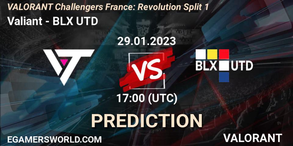 Valiant - BLX UTD: ennuste. 29.01.23, VALORANT, VALORANT Challengers 2023 France: Revolution Split 1