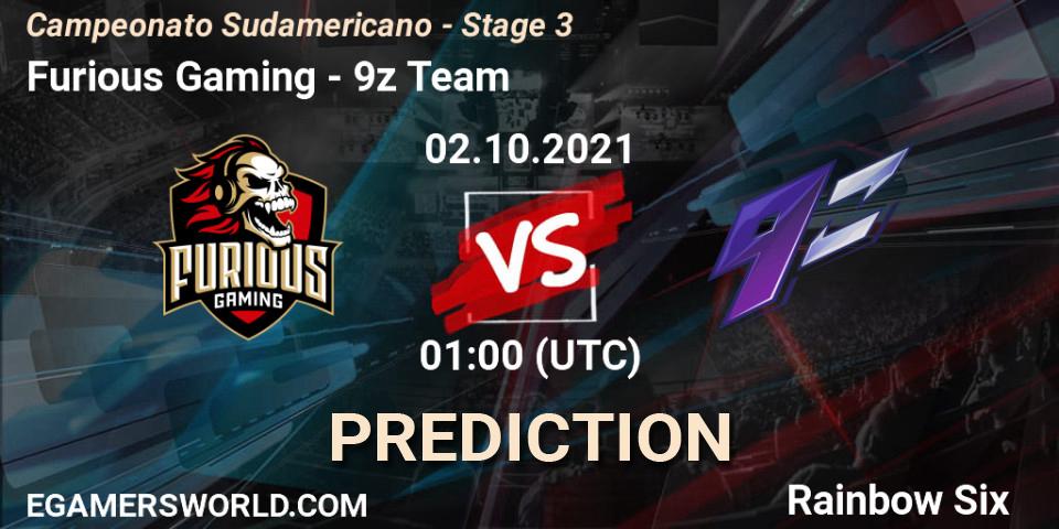 Furious Gaming - 9z Team: ennuste. 02.10.2021 at 01:00, Rainbow Six, Campeonato Sudamericano - Stage 3
