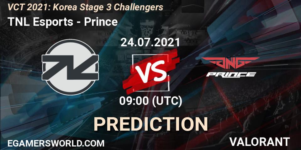 TNL Esports - Prince: ennuste. 24.07.2021 at 09:00, VALORANT, VCT 2021: Korea Stage 3 Challengers