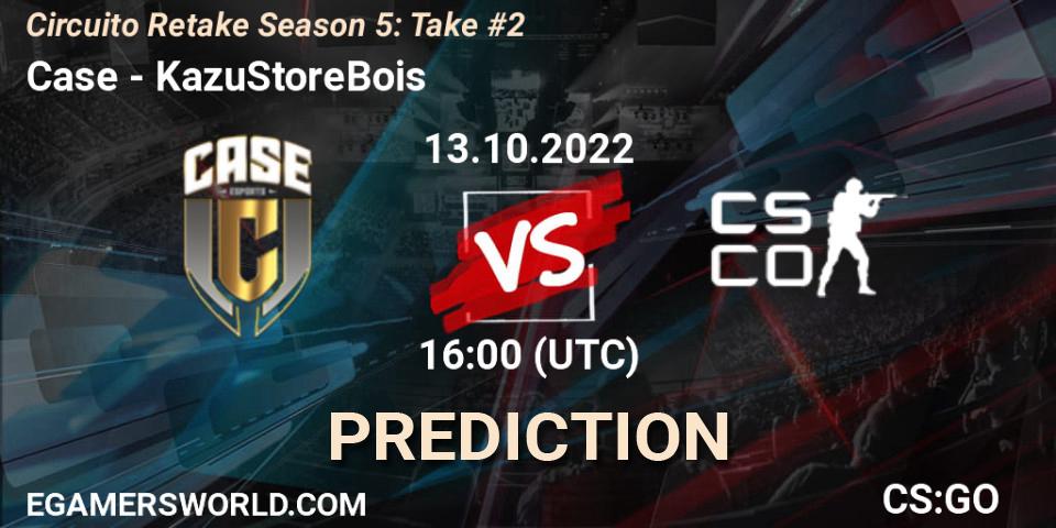 Case - KazuStoreBois: ennuste. 13.10.2022 at 16:00, Counter-Strike (CS2), Circuito Retake Season 5: Take #2