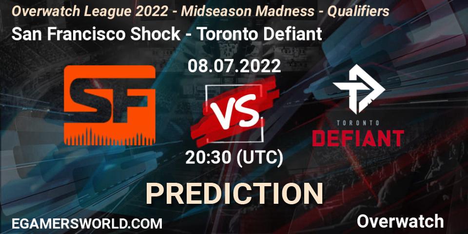 San Francisco Shock - Toronto Defiant: ennuste. 08.07.2022 at 20:55, Overwatch, Overwatch League 2022 - Midseason Madness - Qualifiers