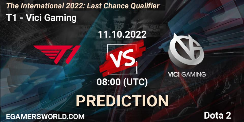 T1 - Vici Gaming: ennuste. 11.10.22, Dota 2, The International 2022: Last Chance Qualifier