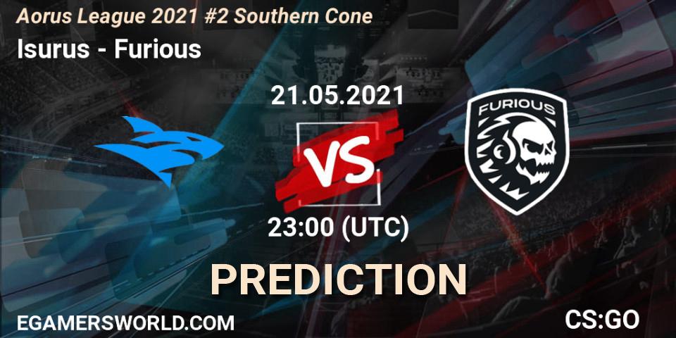 Isurus - Furious: ennuste. 22.05.2021 at 00:00, Counter-Strike (CS2), Aorus League 2021 #2 Southern Cone