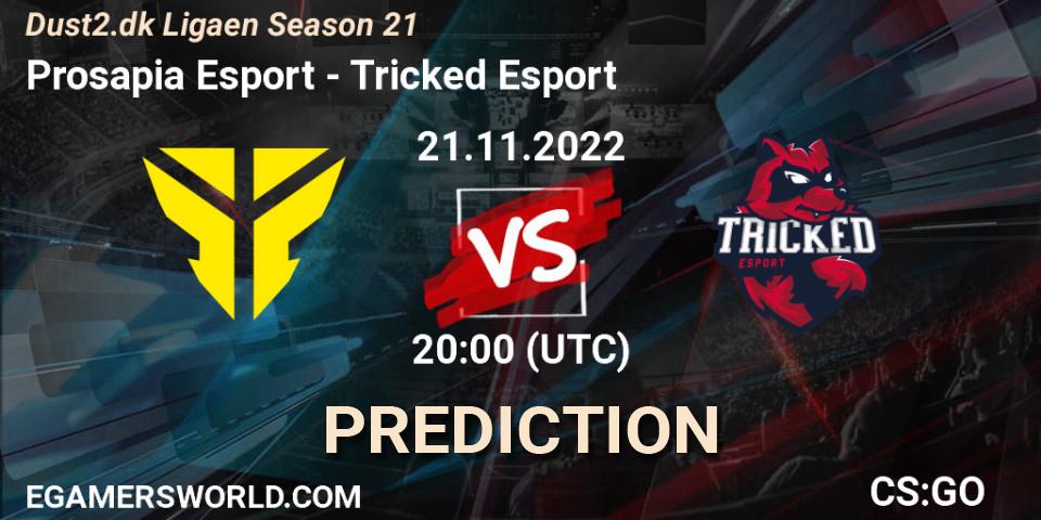 Prosapia Esport - Tricked Esport: ennuste. 21.11.2022 at 20:00, Counter-Strike (CS2), Dust2.dk Ligaen Season 21