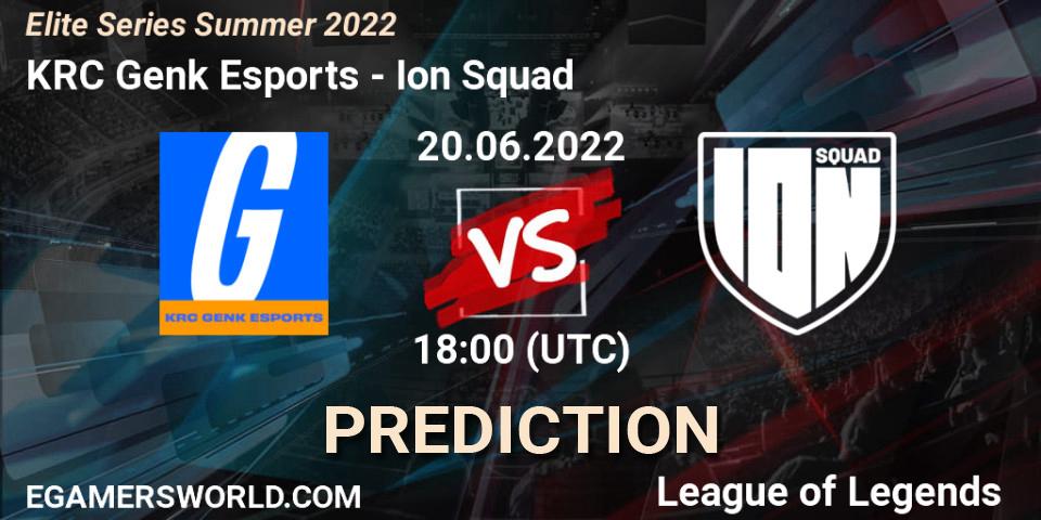 KRC Genk Esports - Ion Squad: ennuste. 20.06.2022 at 18:00, LoL, Elite Series Summer 2022