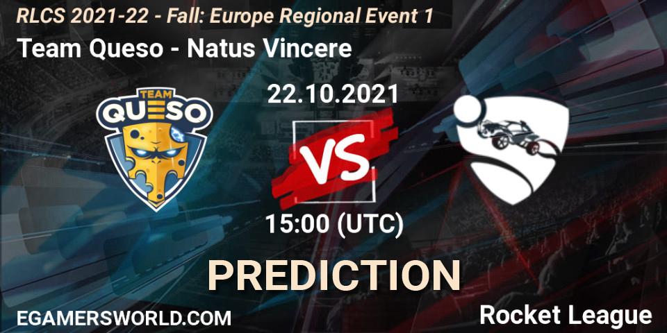 Team Queso - Natus Vincere: ennuste. 22.10.2021 at 15:00, Rocket League, RLCS 2021-22 - Fall: Europe Regional Event 1