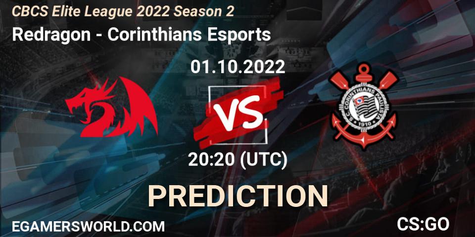 Redragon - Corinthians Esports: ennuste. 01.10.2022 at 20:20, Counter-Strike (CS2), CBCS Elite League 2022 Season 2