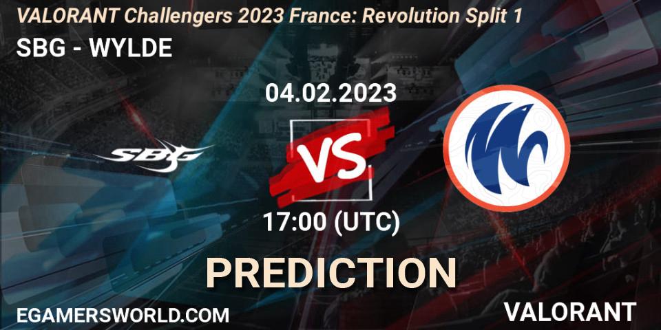 SBG - WYLDE: ennuste. 04.02.23, VALORANT, VALORANT Challengers 2023 France: Revolution Split 1