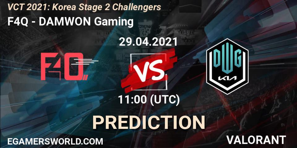 F4Q - DAMWON Gaming: ennuste. 29.04.2021 at 11:00, VALORANT, VCT 2021: Korea Stage 2 Challengers