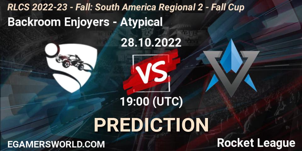 Backroom Enjoyers - Atypical: ennuste. 28.10.2022 at 19:00, Rocket League, RLCS 2022-23 - Fall: South America Regional 2 - Fall Cup
