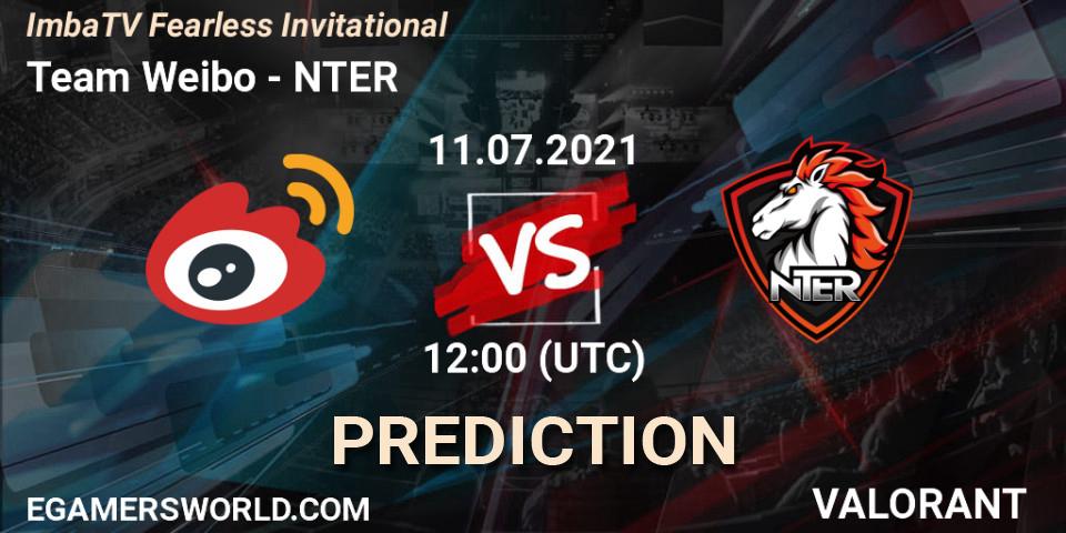 Team Weibo - NTER: ennuste. 11.07.2021 at 12:00, VALORANT, ImbaTV Fearless Invitational
