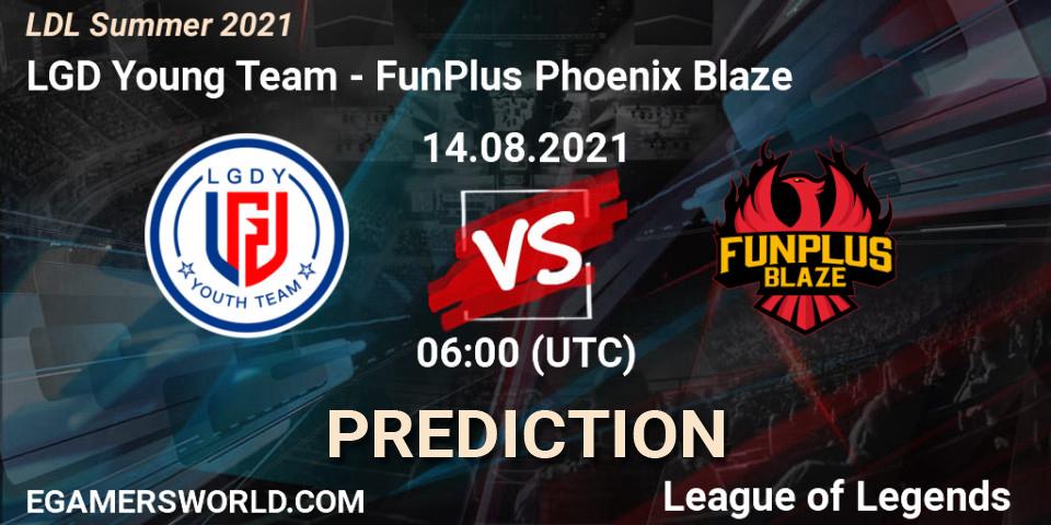 LGD Young Team - FunPlus Phoenix Blaze: ennuste. 14.08.2021 at 07:00, LoL, LDL Summer 2021