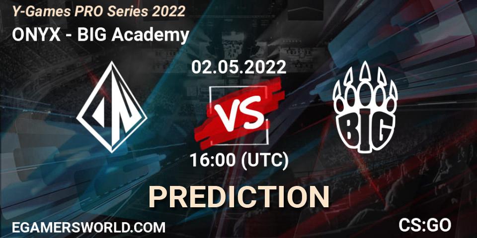 ONYX - BIG Academy: ennuste. 02.05.2022 at 16:00, Counter-Strike (CS2), Y-Games PRO Series 2022