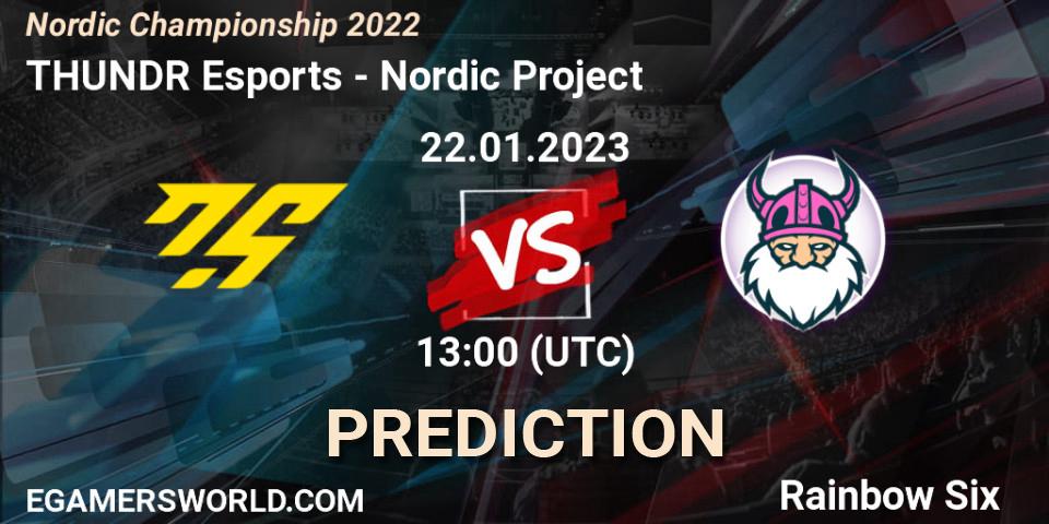 THUNDR Esports - Nordic Project: ennuste. 22.01.2023 at 13:00, Rainbow Six, Nordic Championship 2022