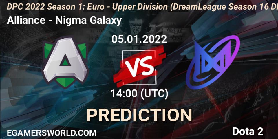 Alliance - Nigma Galaxy: ennuste. 05.01.2022 at 13:56, Dota 2, DPC 2022 Season 1: Euro - Upper Division (DreamLeague Season 16 DPC WEU)