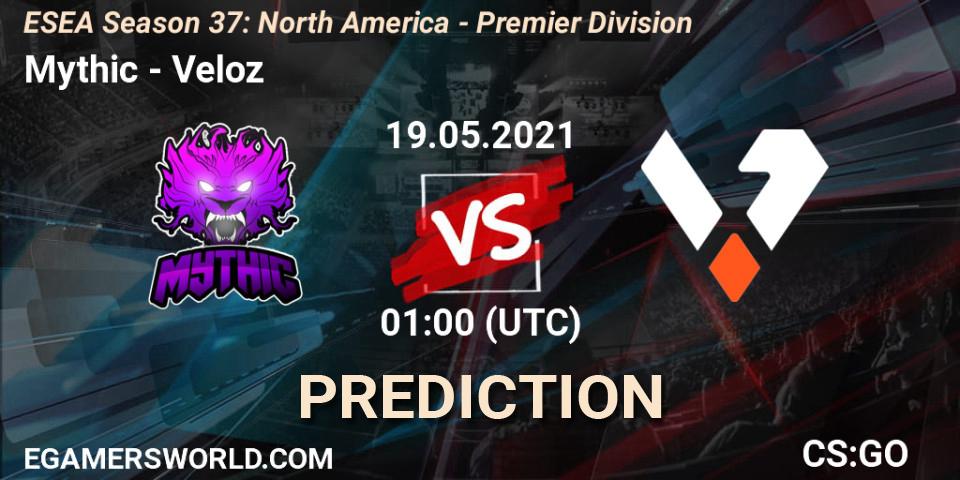 Mythic - Veloz: ennuste. 19.05.2021 at 01:00, Counter-Strike (CS2), ESEA Season 37: North America - Premier Division