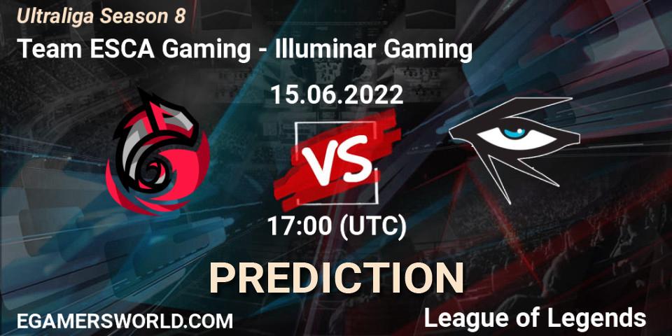 Team ESCA Gaming - Illuminar Gaming: ennuste. 15.06.2022 at 17:00, LoL, Ultraliga Season 8